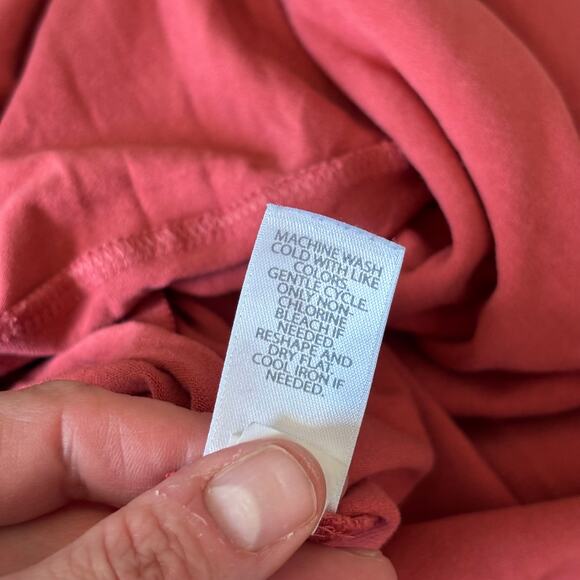 J Jill Tunic Top Medium Coral Wrap Wearever Collection Stretch Soft Flowy Blouse - Picture 11 of 11